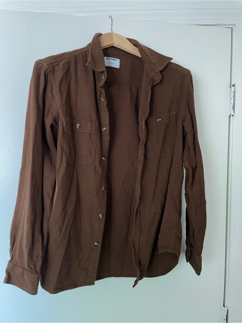 Old Navy Men's Chest-Pocket Brown Shirt Jacket